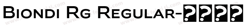 Biondi Rg Regular字体转换